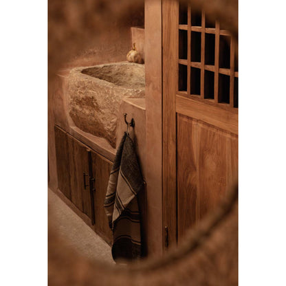Das Linen Smudge Küchentuch – Naturschwarz – 50 x 70 - Pimis Living