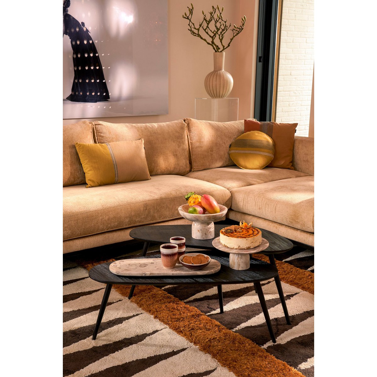 Holm Vase – H42 x Ø28 cm – Keramik – Creme Mica Decorations