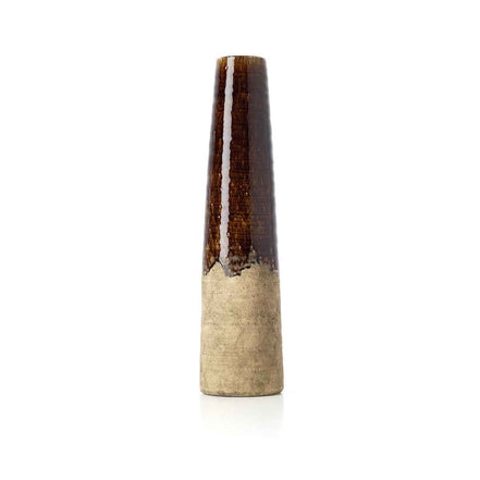 Die Amber Cone Vase – Betonbraun – L Bazar Bizar Living