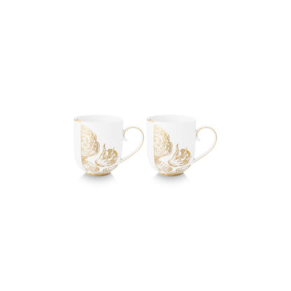 Set/2 Mugs Large Royal White - Pimis Living