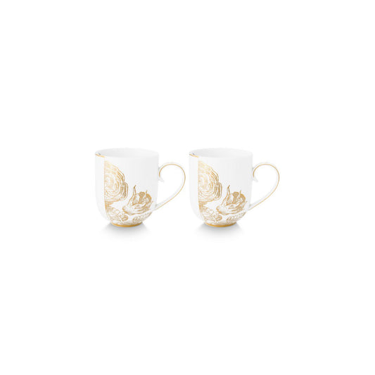 Set/2 Mugs Large Royal White - Pimis Living