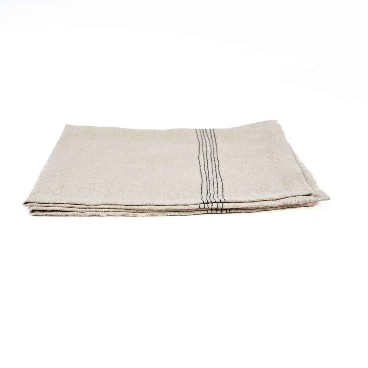 The Lint Biscuit Serviette – Naturschwarz – 45 x 45 Bazar Bizar Living
