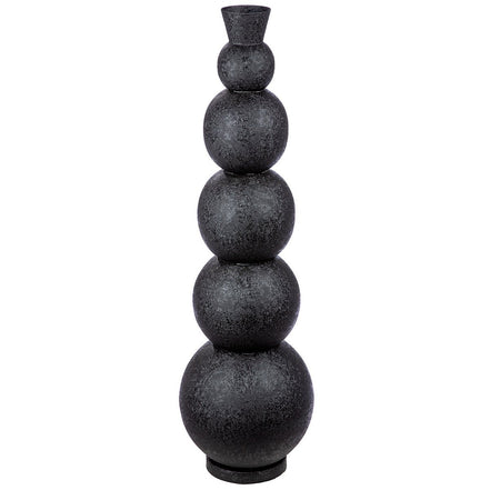 Jarrón de suelo negro Rotonda H.112 cm