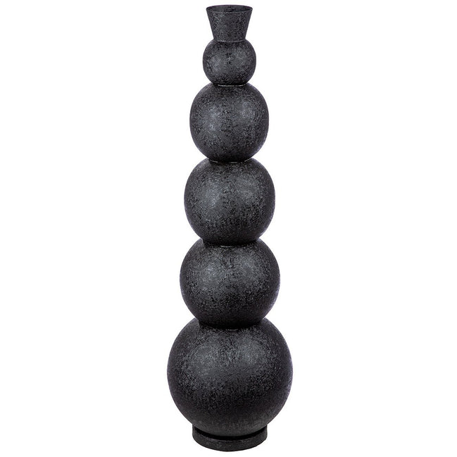 Jarrón de suelo negro Rotonda H.112 cm