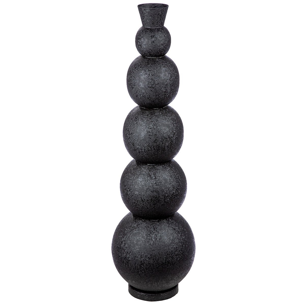 Jarrón de suelo negro Rotonda H.112 cm