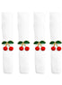 Set mit 4 Serviettenringen im Kirschdesign AULICA