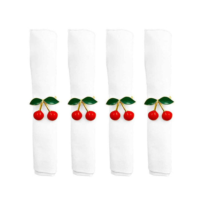 Set mit 4 Serviettenringen im Kirschdesign AULICA