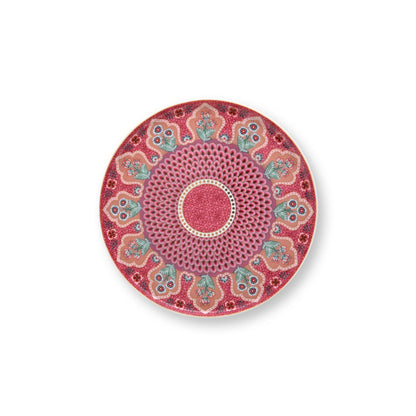 Mini Cake Tray Flower Festival Scallop Deco Dark Pink 21cm - Pimis Living