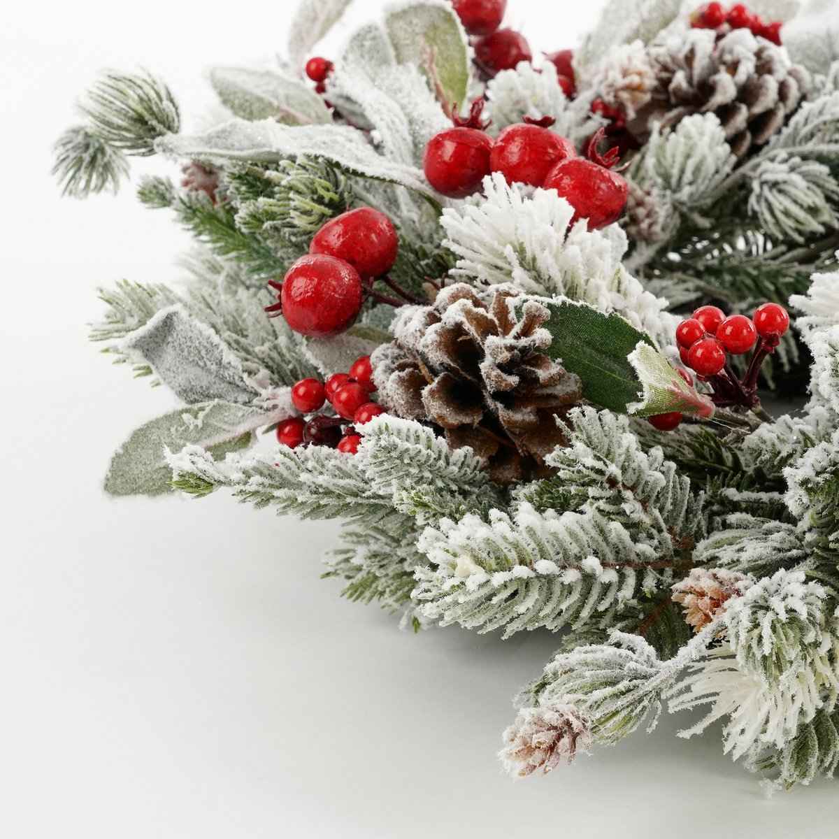 Glockenturm-Weihnachtskranz – Ø50 cm – Grün Mica Decorations