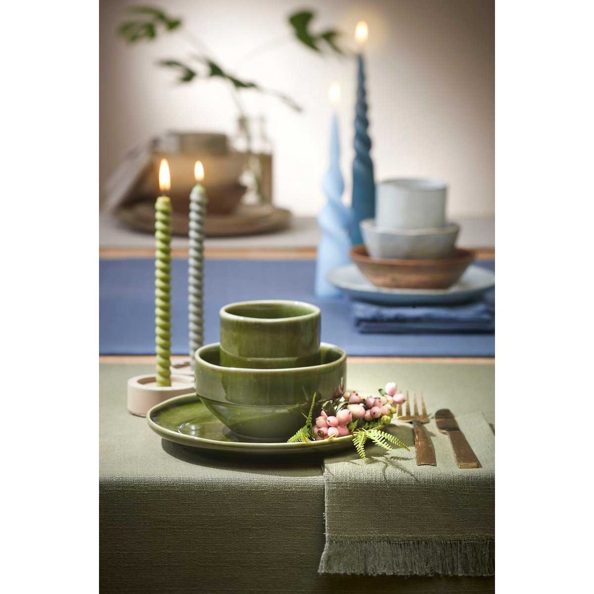 Rhea breakfast plate - Ø20 cm - ceramic - green