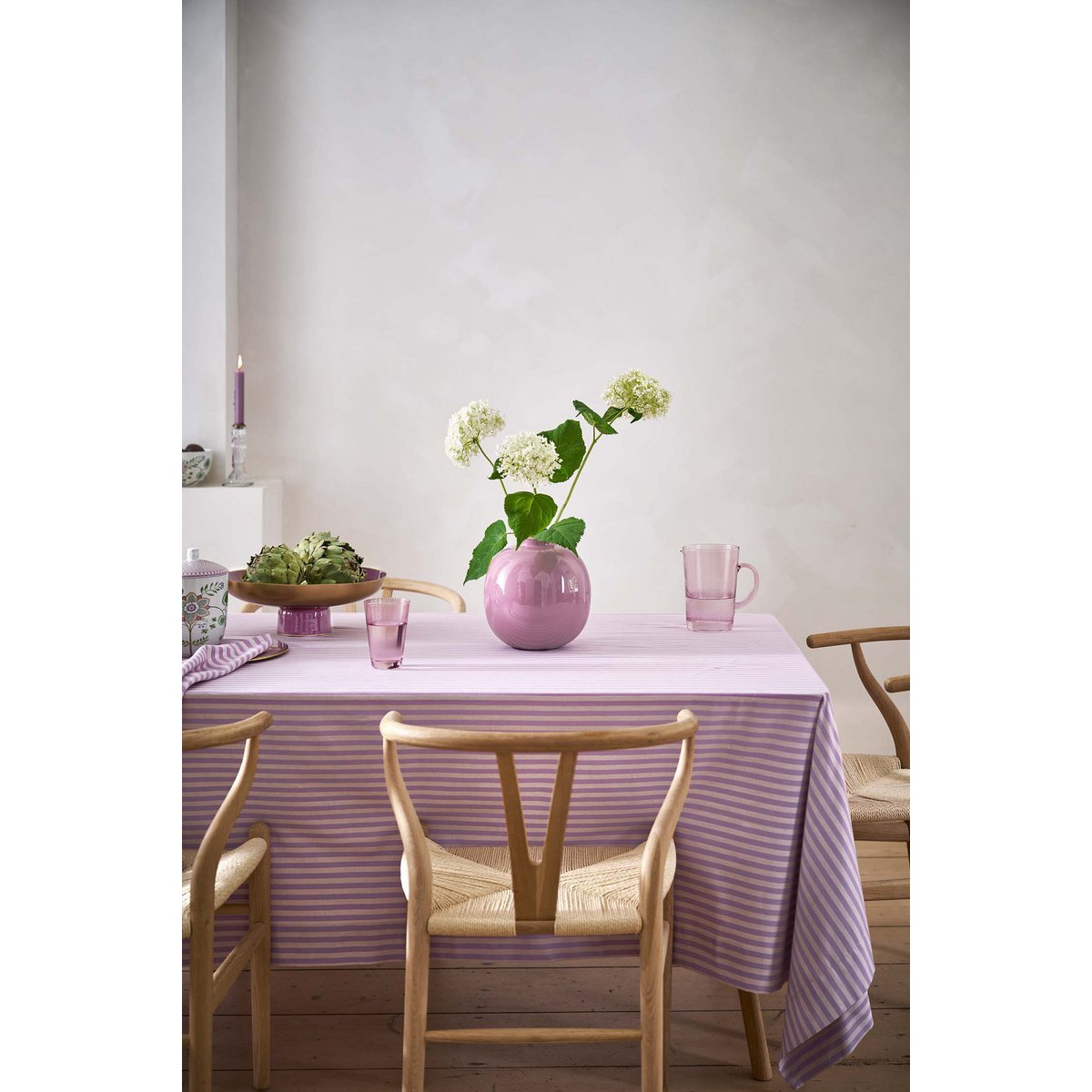 Vase metal purple 23cm