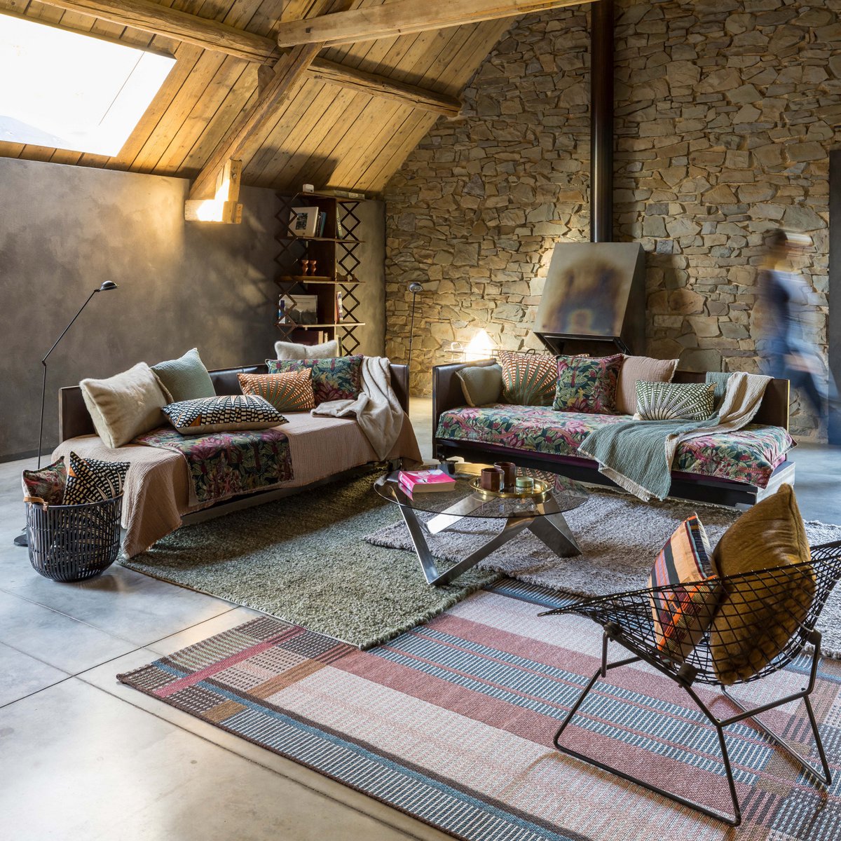 Ewan Multico gedruckter Plaid 135 x 200 - Pimis Living