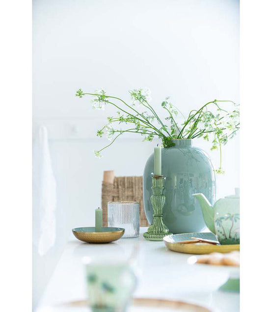 Vase Metal Green 32cm