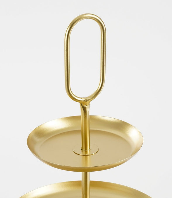 Rama Etagere 3 Lugs - L38 x W38 x H55 cm - Metal - Gold