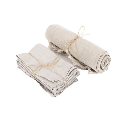 Die Leinentischdecke – Beige – 150 x 150 - Pimis Living