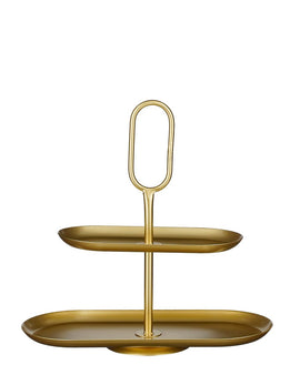 Rama Etagere 2 Ebenen – L38 x B17 x H37 cm – Metall – Gold