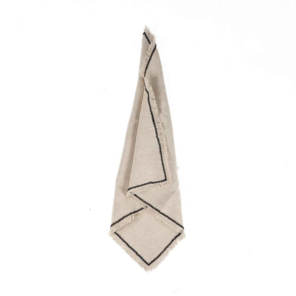 Die Toskana-Serviette – Naturschwarz – 45 x 45 Bazar Bizar Living