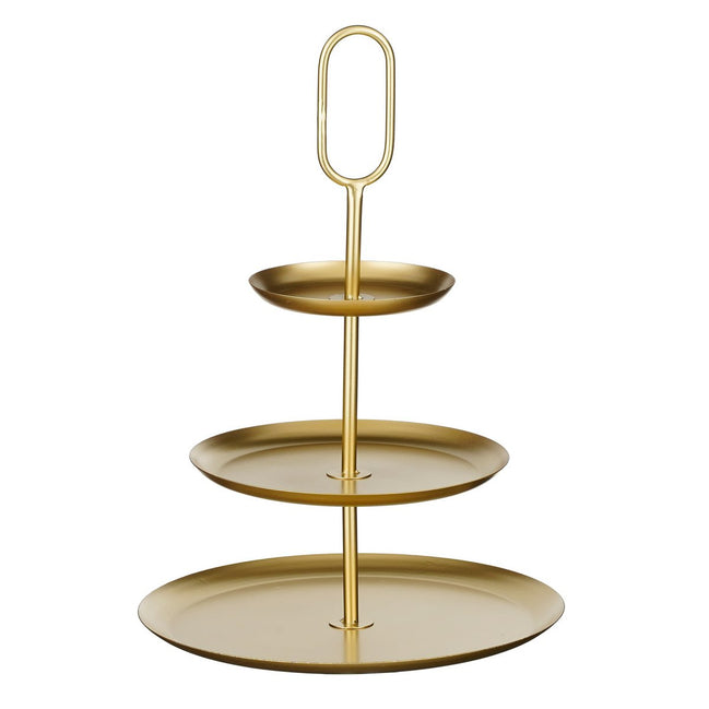 Rama Etagere 3 Lugs - L38 x W38 x H55 cm - Metal - Gold
