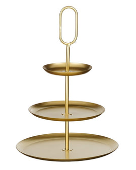 Rama Etagere 3 Lugs - L38 x B38 x H55 cm - Metall - Gold