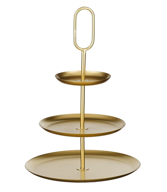 Rama Etagere 3 Lugs - L38 x W38 x H55 cm - Metal - Gold
