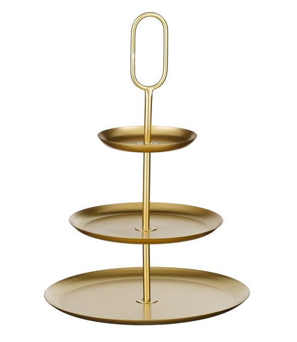 Rama Etagere 3 Lugs - L38 x W38 x H55 cm - Metal - Gold