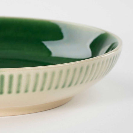 Elice deep plate – Ø22 cm – Ceramic – Green