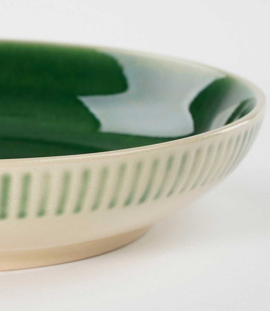 Elice deep plate – Ø22 cm – Ceramic – Green