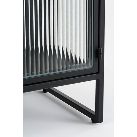 Clifton Storage Cabinet with Doors - L38 x W35 x H50 cm - Metal - Black