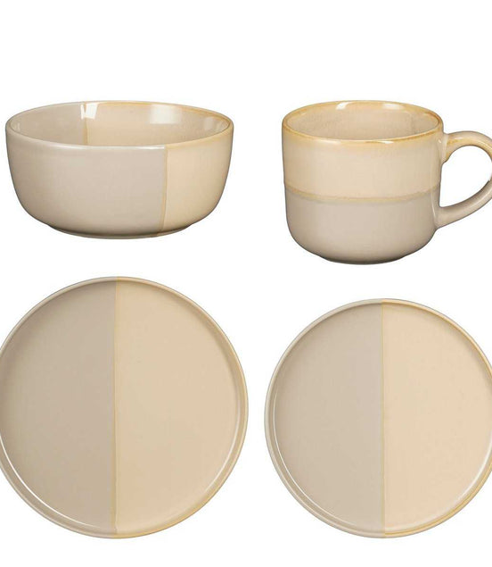 Ozi Set Set 4 people - Stone good - grey
