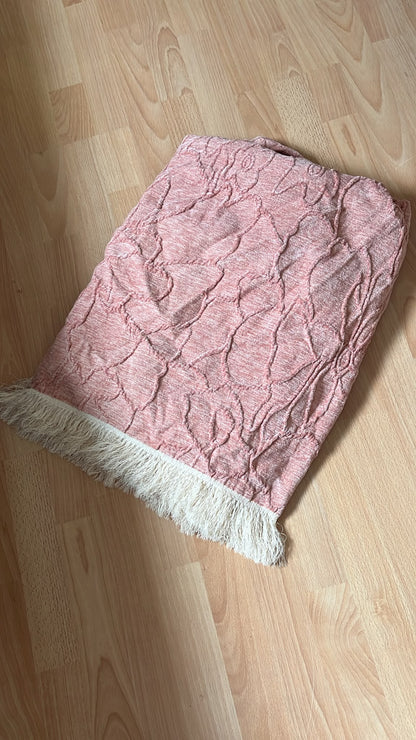 Plaid Florine Samtvelour 140 x 180 cm Korralenrosa