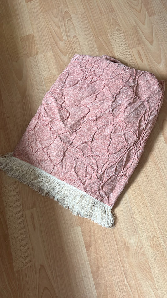 Plaid Florine Samtvelour 140 x 180 cm Korralenrosa