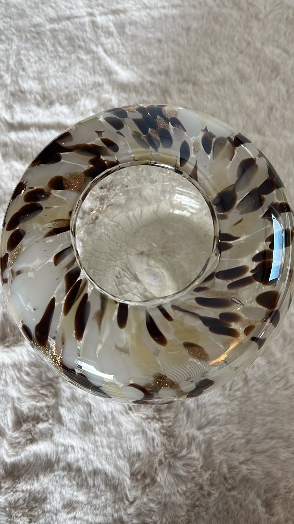 Vase aus Glas mundgeblasen
