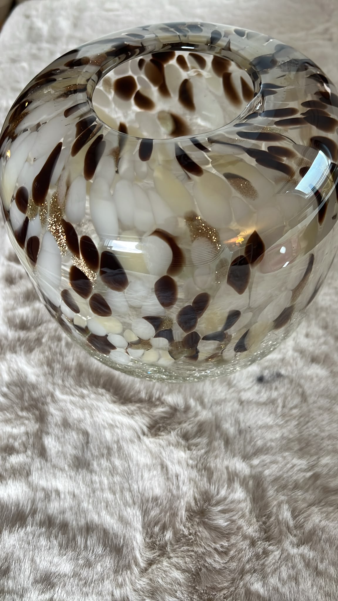 Vase aus Glas mundgeblasen