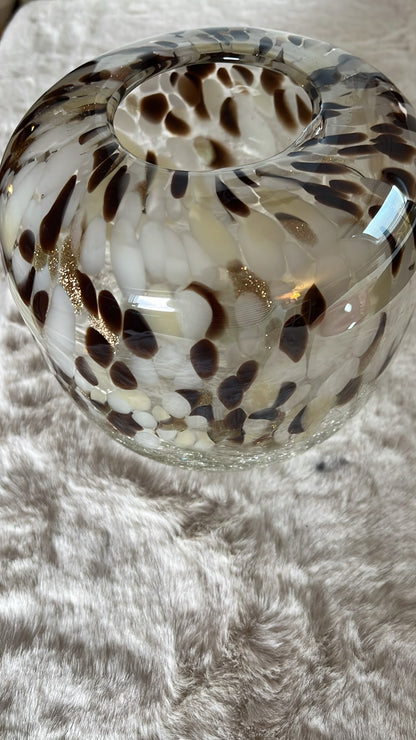 Vase aus Glas mundgeblasen