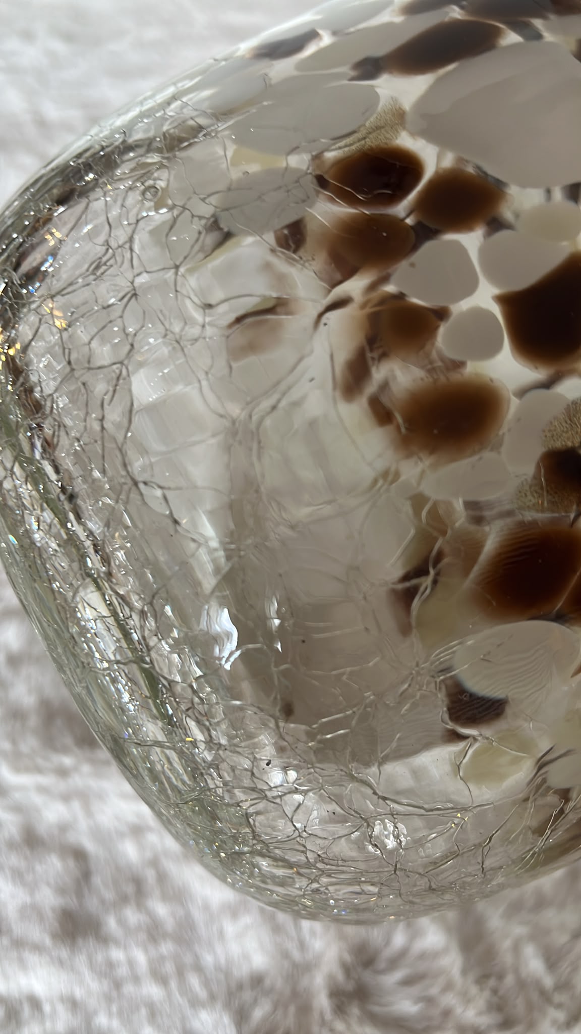 Vase aus Glas mundgeblasen