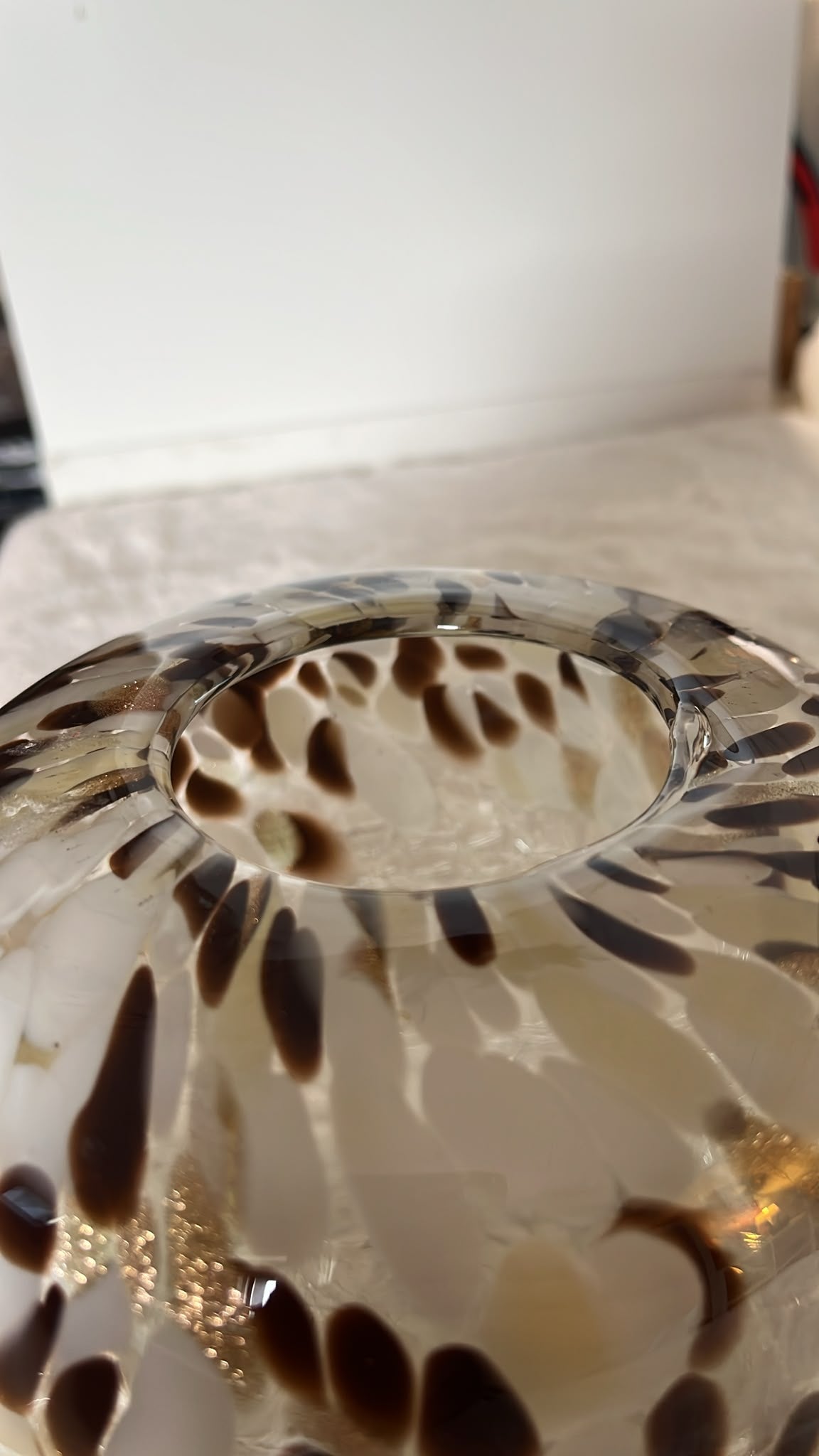 Vase aus Glas mundgeblasen