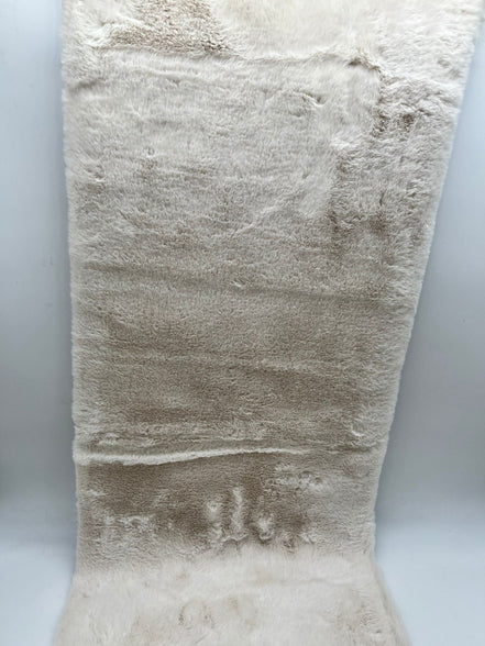 Tischläufer aus Plüsch weiß 160 x 40 cm