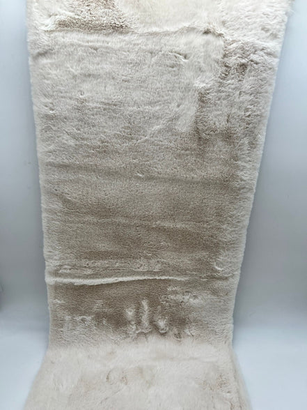 Tischläufer aus Plüsch weiß 160 x 40 cm