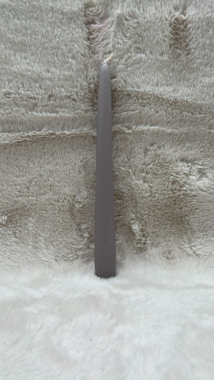 Spitzkerze Silbergrau