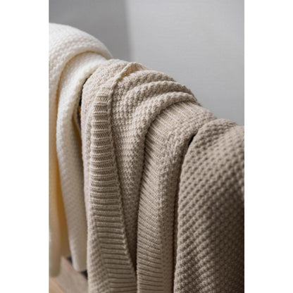 Recycelte Strickdecke Danilo Natural 130 x 160 - Pimis Living