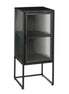 Clifton Storage Cabinet with Doors - L38 x W35 x H90 cm - Metal - Black