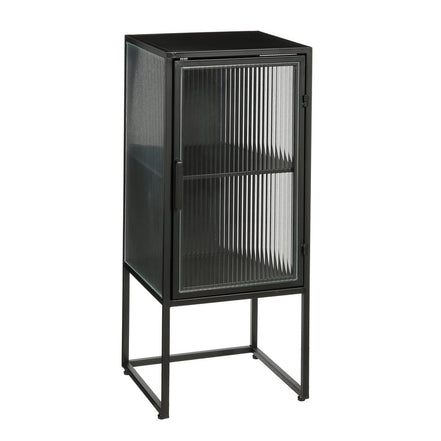 Clifton Storage Cabinet with Doors - L38 x W35 x H90 cm - Metal - Black