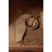 The Lint Biscuit Serviette – Naturschwarz – 45 x 45 Bazar Bizar Living