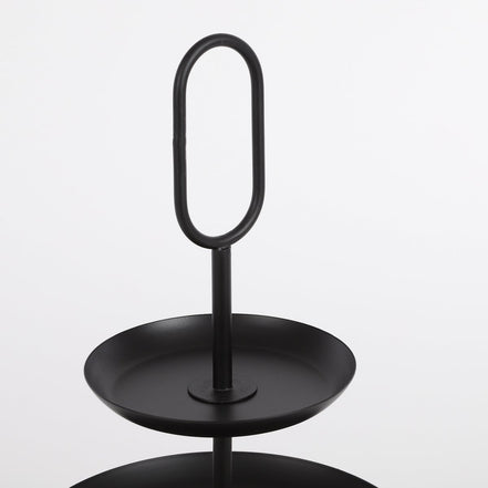 Rama Etagere 3-stöckig – H55 x Ø38 cm – Metall – Schwarz