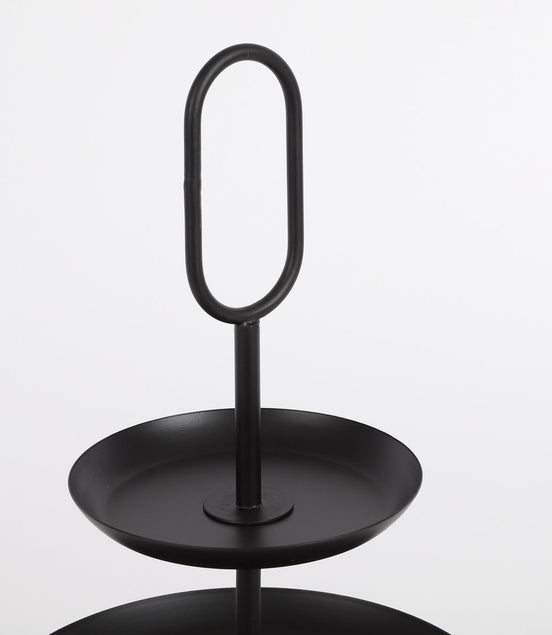 Rama 3-Tier Cake Stand – H55 x Ø38 cm – Metal – Black