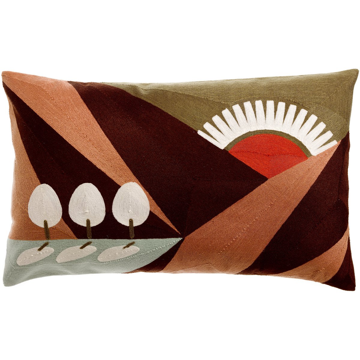 Coussin brodé Eol Mineral 40 x 65 - Pimis Living