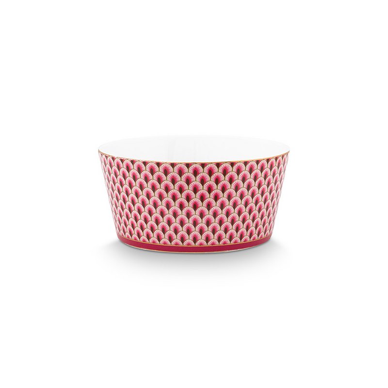 Giftset Bowls Oriental Flower Festival Dark Pink 12cm - Pimis Living