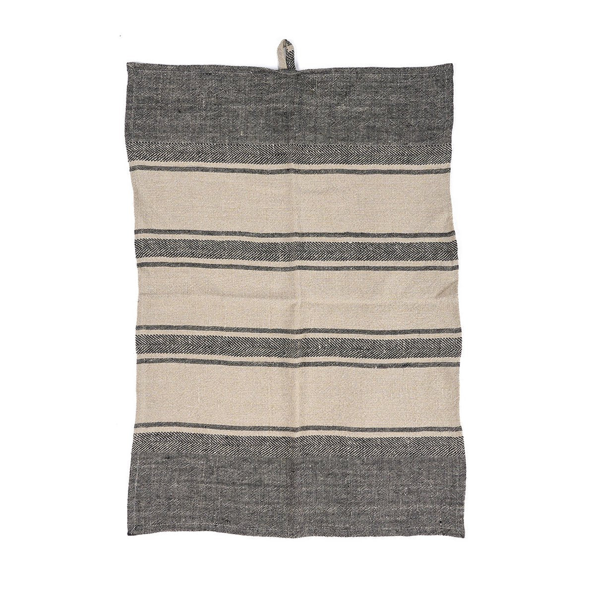 Das Linen Smudge Küchentuch – Naturschwarz – 50 x 70 - Pimis Living