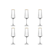 Champagnerflöten vergoldete Kante 210 ml - Los 6 AULICA