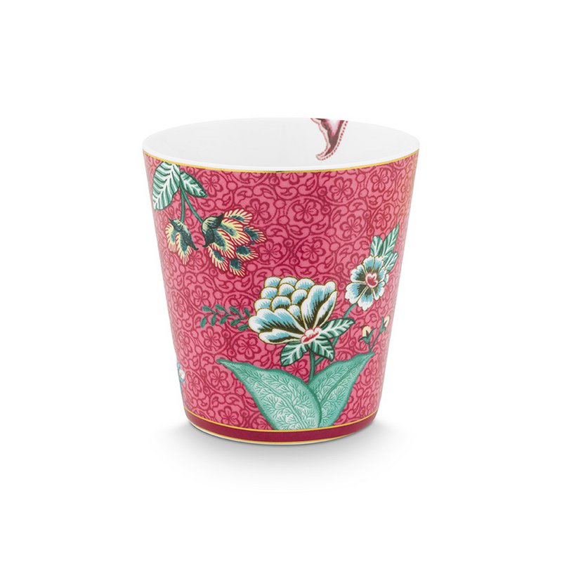 Giftset Mugs without Ear Oriental Flower Festival Dark Pink 230ml - Pimis Living
